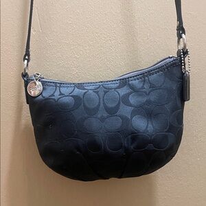 RARE Coach Midnight Blue / black Shoulder Bag